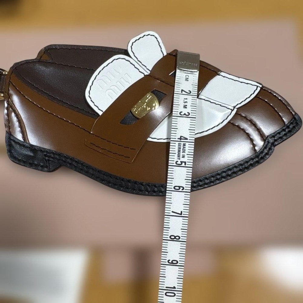 MIU MIU Shoe-Shaped Keyring Brown