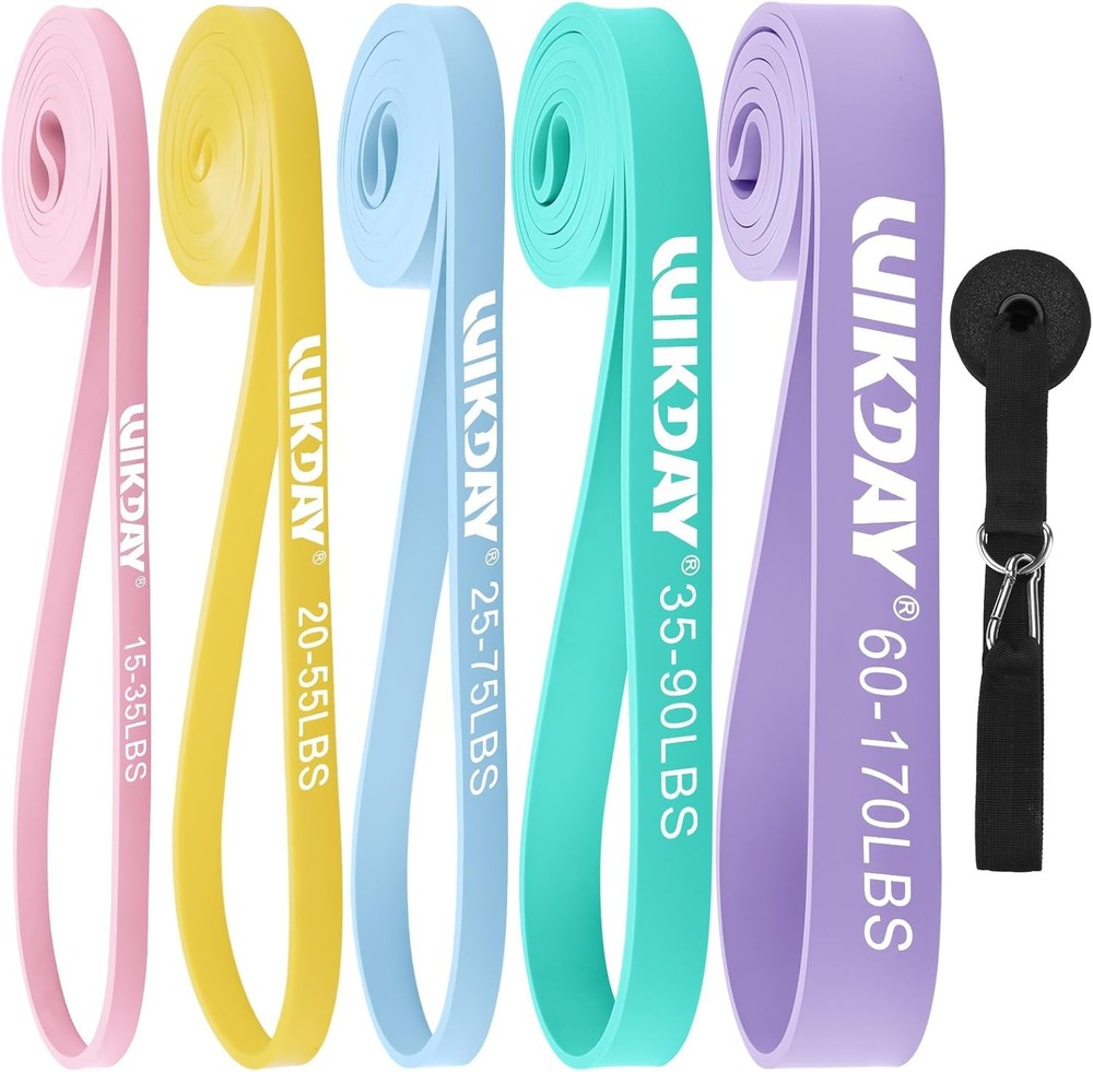 Resistance Bands, Pull Up Workout for Exercise, Thick Heavy Band Set with Door