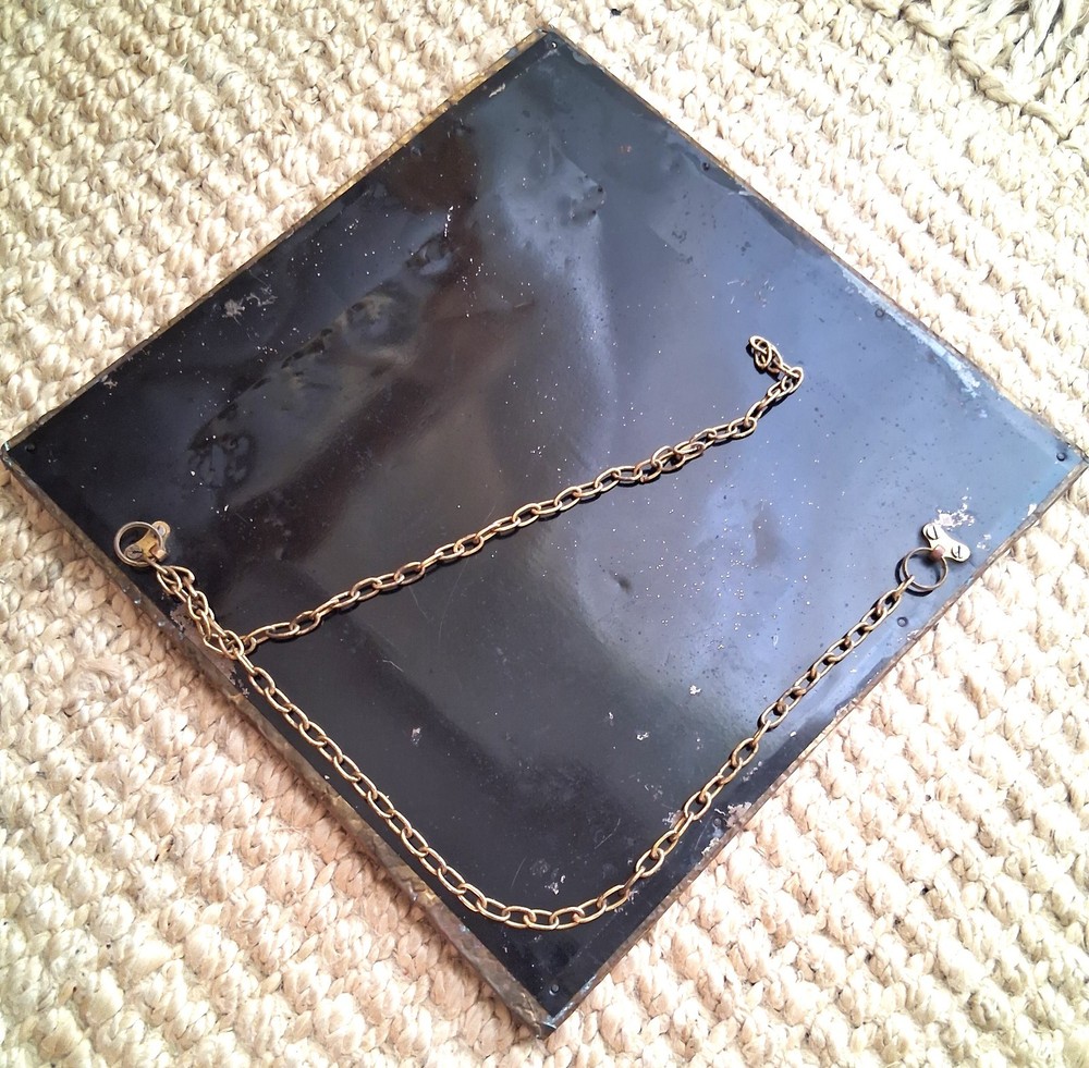 Antique Arts & Crafts Copper Repousse Mirror C1900's