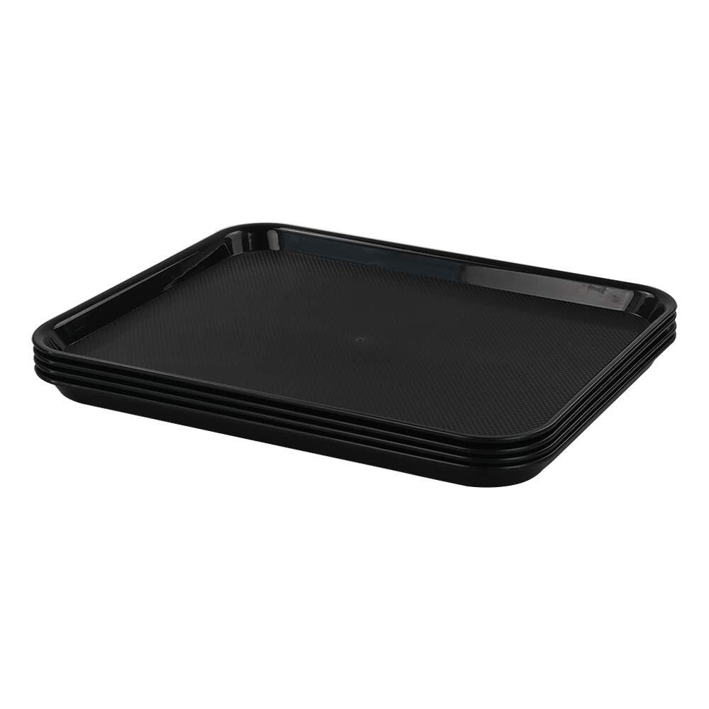 Plastic Rectangular Fast Food Serving Trays Set of 4