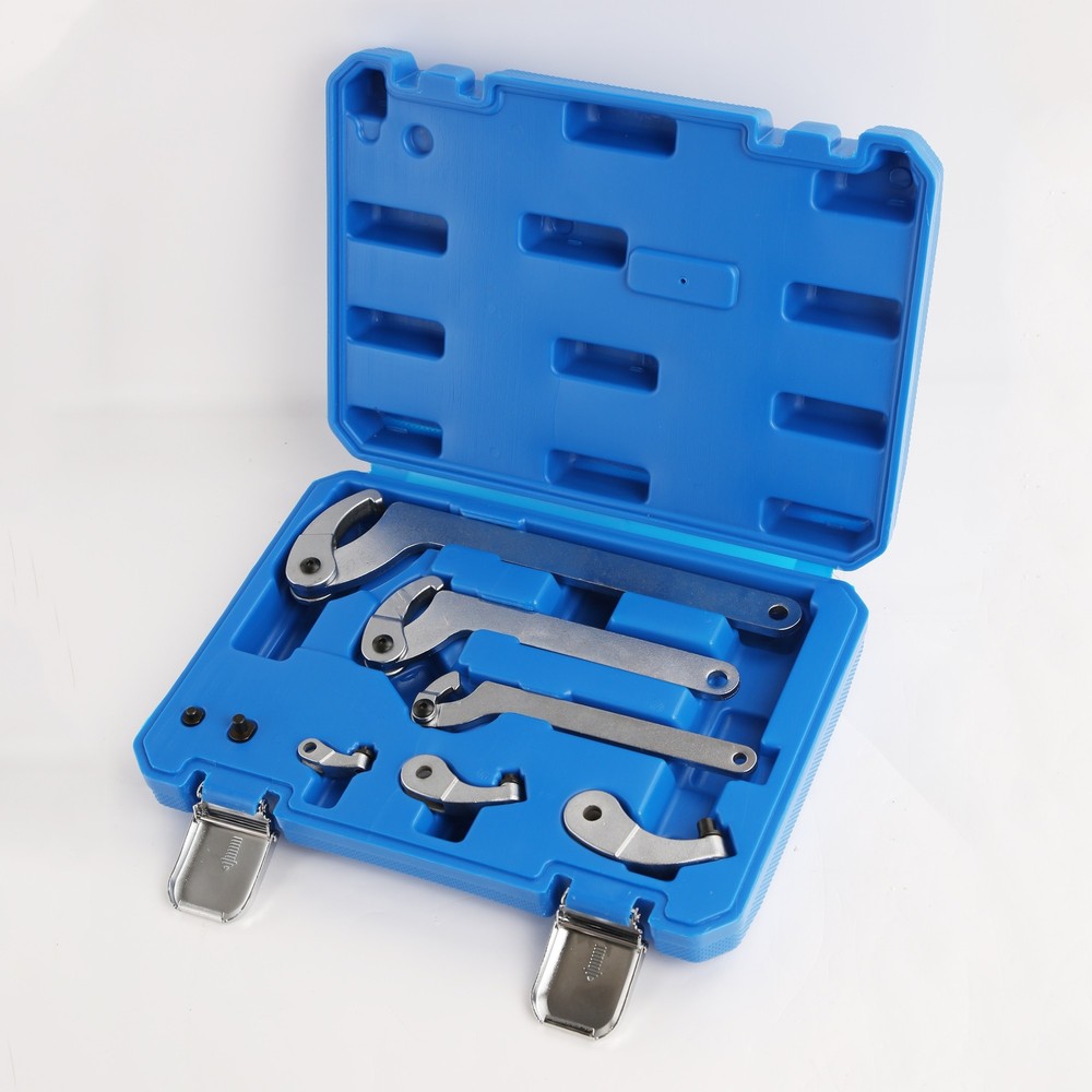 Adjustable Hook And Pin Wrench Tools Set With C Spanner Tool Kit 35- 120mm 8pc