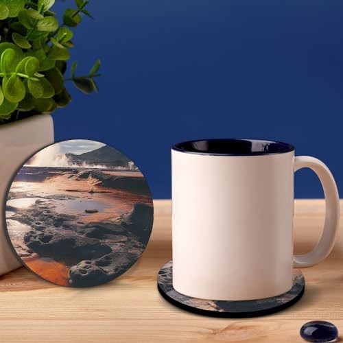 18 PCS Sublimation Coasters Blanks Bulk, 4x4 Inch Round Blank Cup Mat Rubber ...
