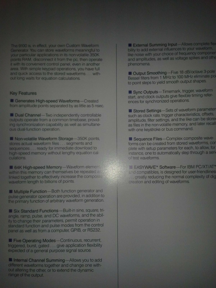 LeCROY 9112 Dual Arbitrary Function Generator TESTED! with 9100/CP Controller.