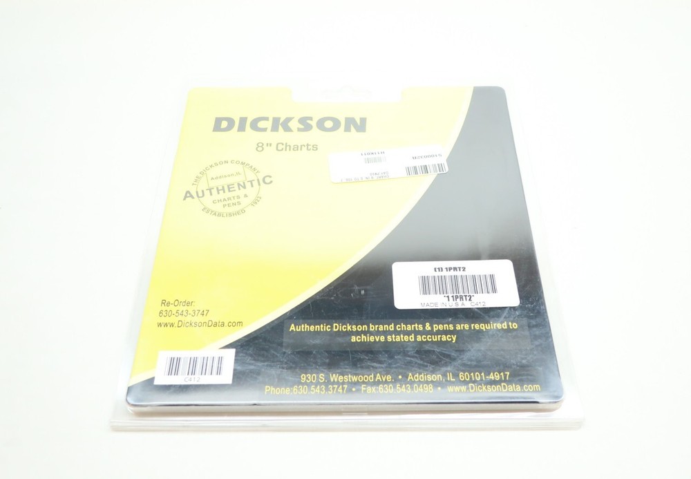 Dickson C412 Circular Chart 8in Chart