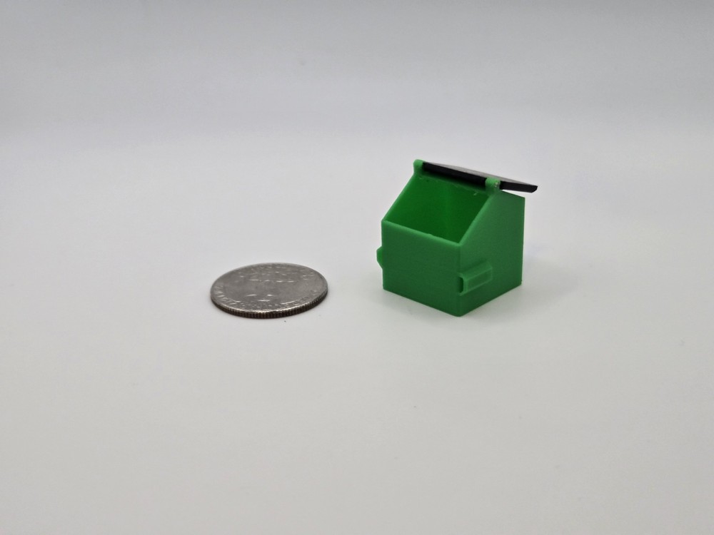 1/87 Scale 8 Yard Dumpster in Green