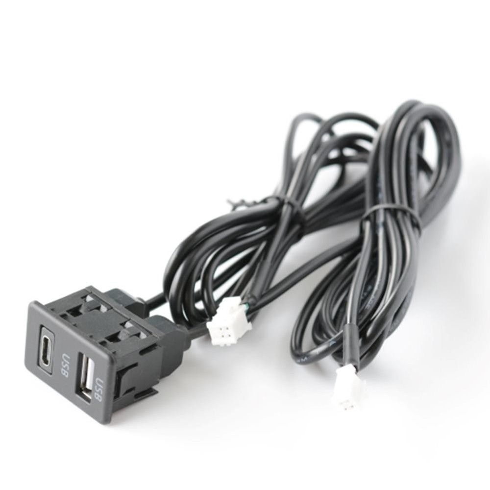 Car Dash Mount USB+TYPE-C Port Panel Interface Extension 145cm Cable Adapter New