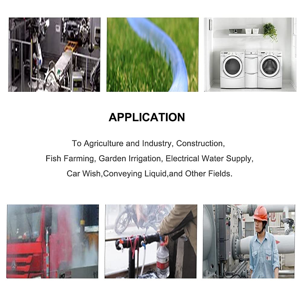 Lightweight Grade PVC Vinyl Tubing, 8mm ID X 10mm OD Clear Plastic Tube Flexible