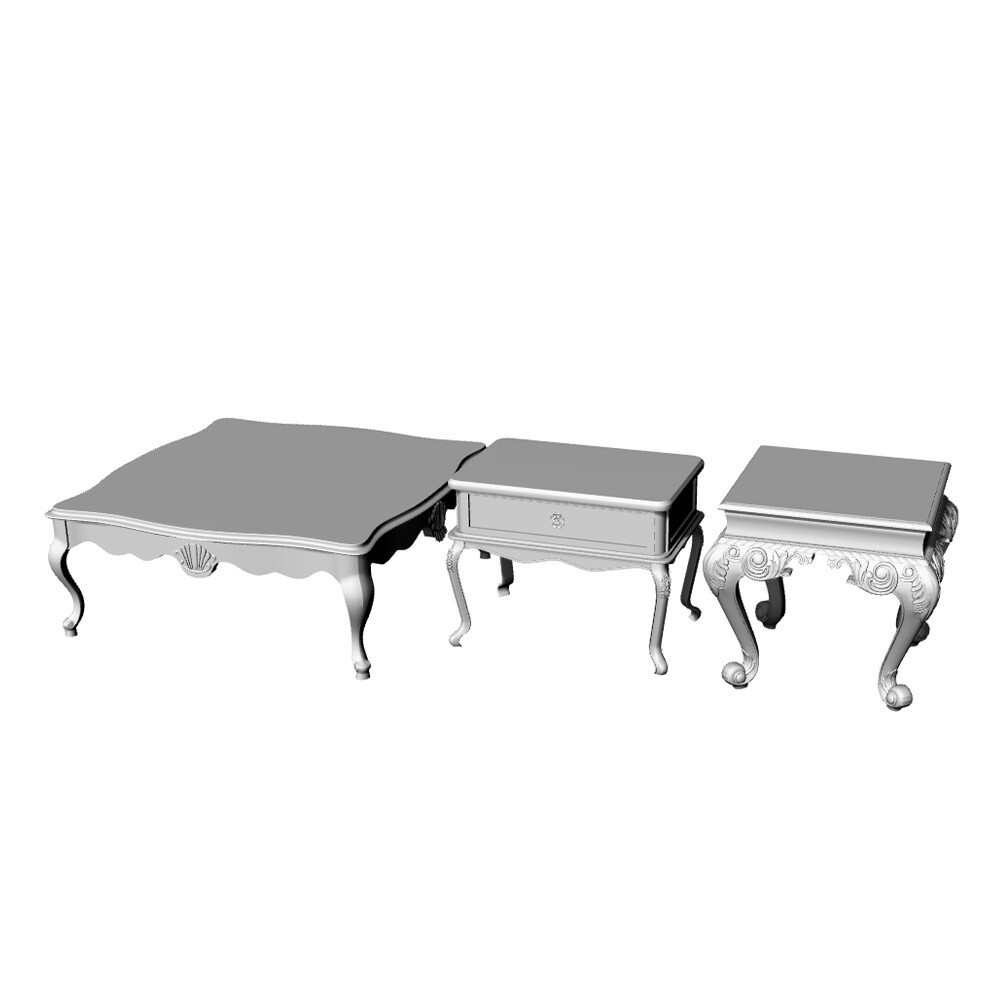 LaoYao 1:72 Square Tea Coffee Table Low Table 6pcs