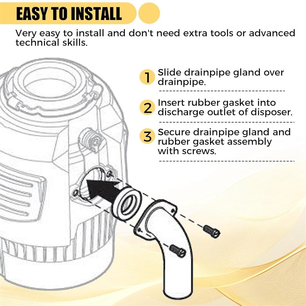Garbage Disposal Drain Elbow Kit For Waste King Disposals Garbage Disposal Drain