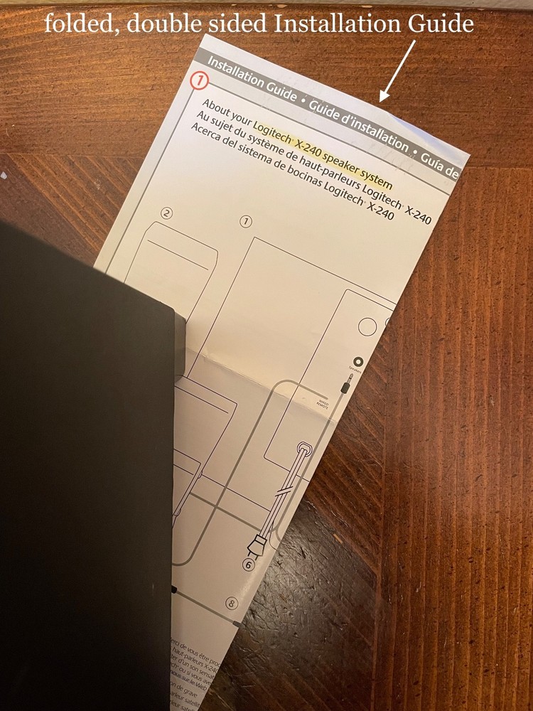 Logitech X-240 Computer Speaker System and Sub Woofer With Installation Guide