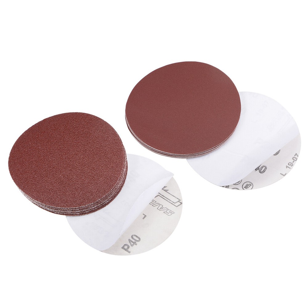 10pcs 5" PSA Sanding Disc Adhesive Back Sandpapers Aluminum Oxide 40-2000 Grit