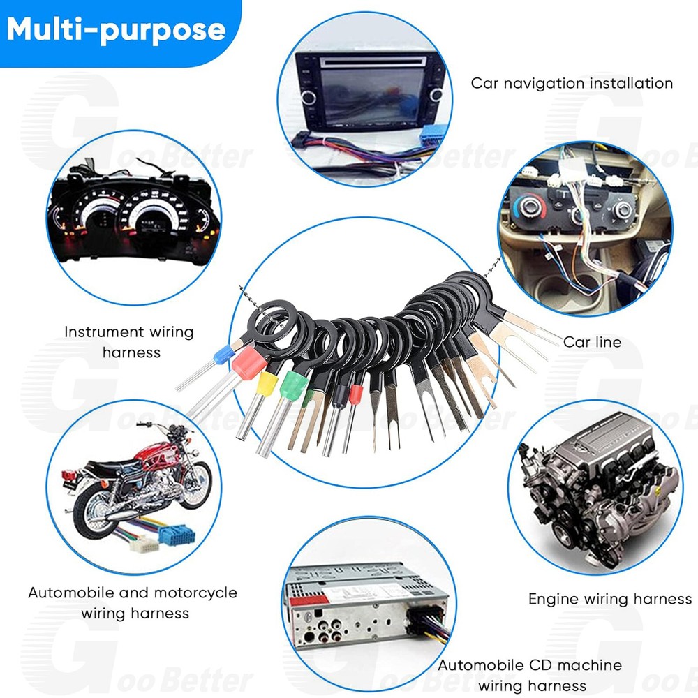 Terminal Removal Tool Kit Depinning Pin Release Ejector Wire Connector Key 82Pcs