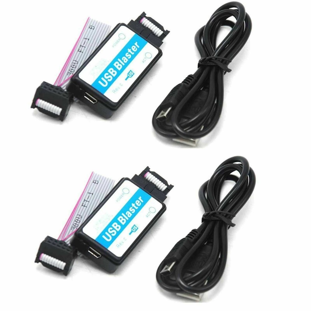 2pcs USB Blaster ByteBlaster II CPLD FPGA Cable JTAG Chain Debugger