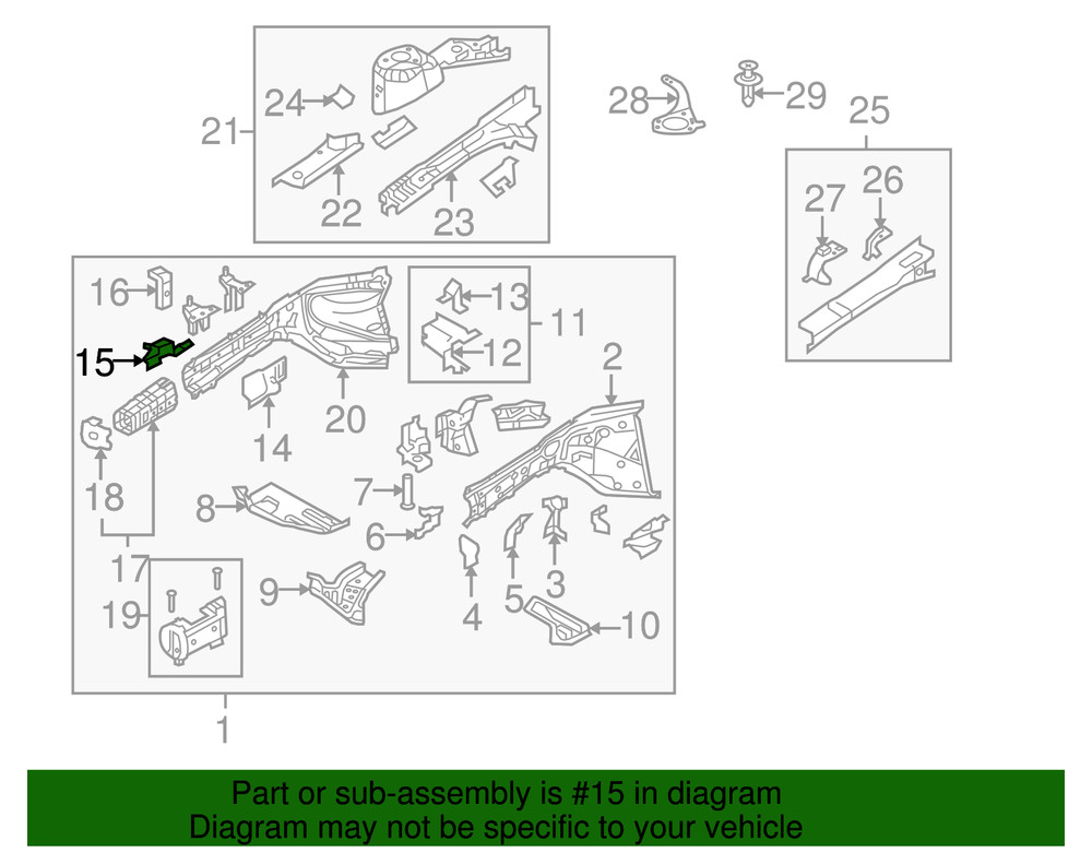 Genuine Mazda Frame Side Member Bracket BBM3-53-140