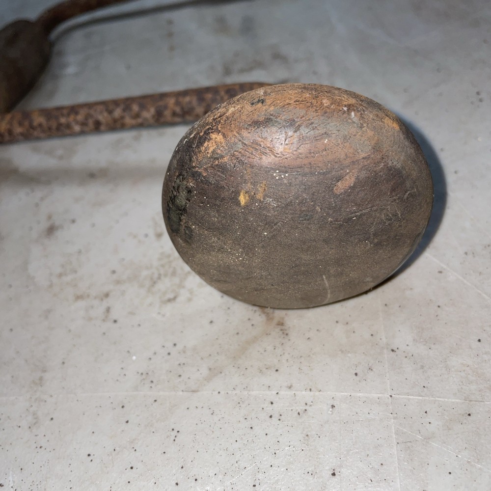 Vintage Hand Drill 10” Sweep Rusted But Working With Bit