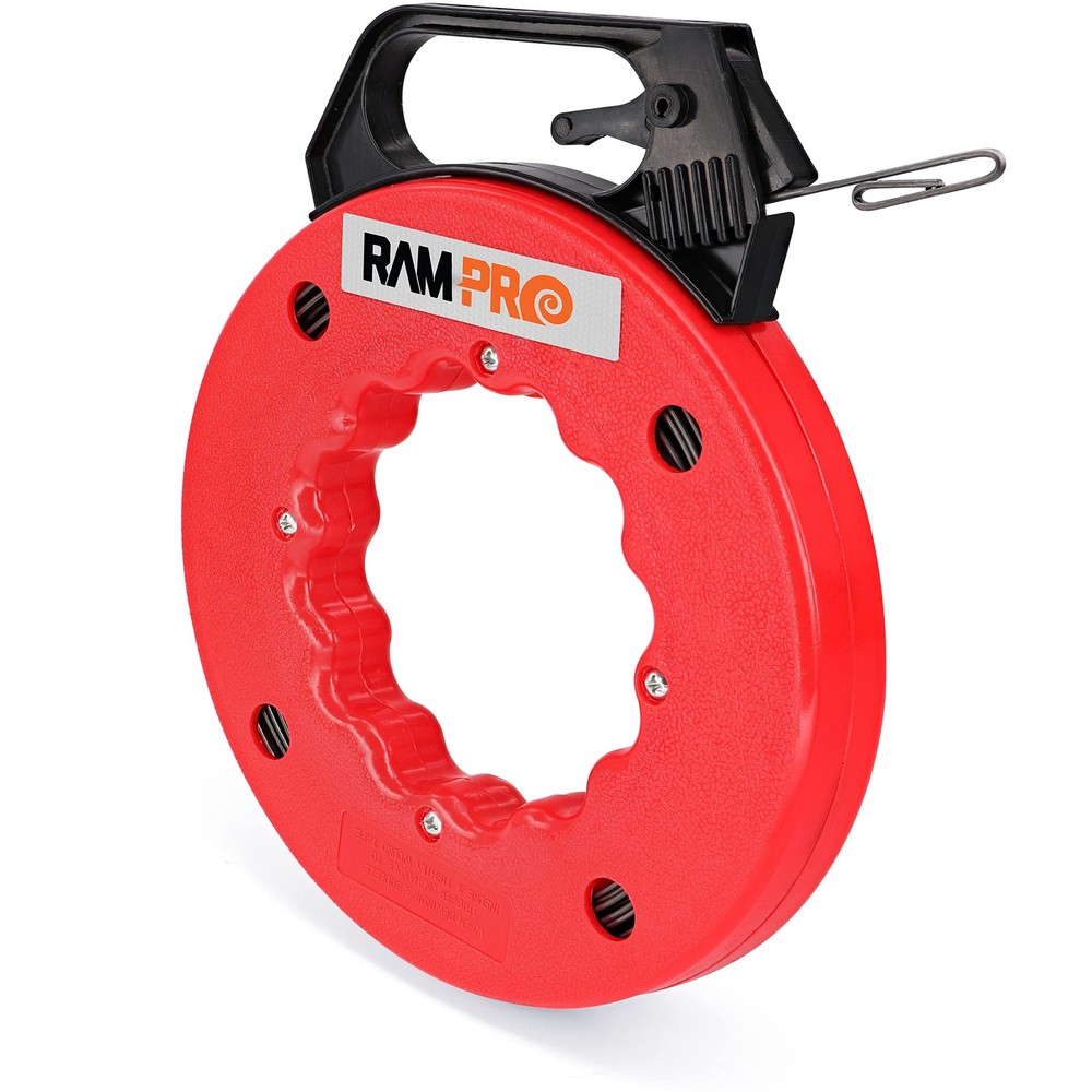 50ft Fish Tape Wire Puller - Flexible Cable Tool with Double Loop Tip