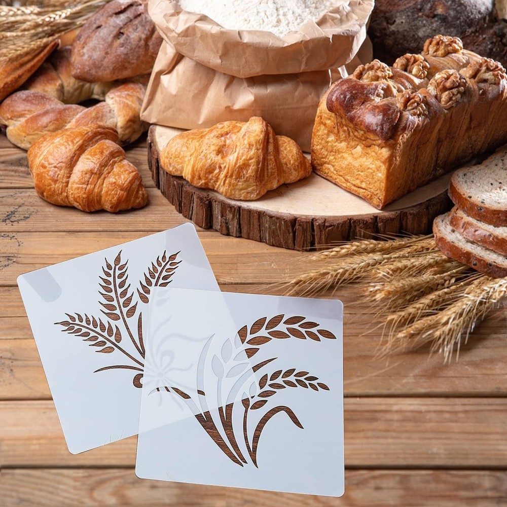 24 Pcs Stencil for Bread Artisan Bread Stencils Baking Stencil Set Cook Stenc...