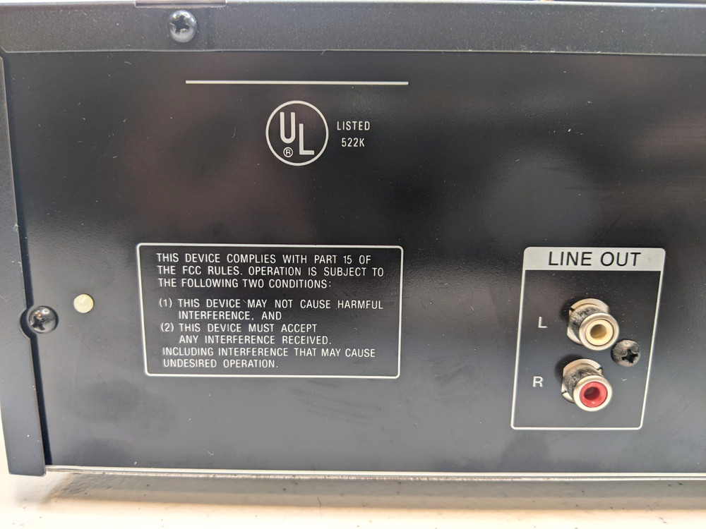 Sony CDP-C322M 5 Disc Carousel CD Player Deck High Density Linear No Remote