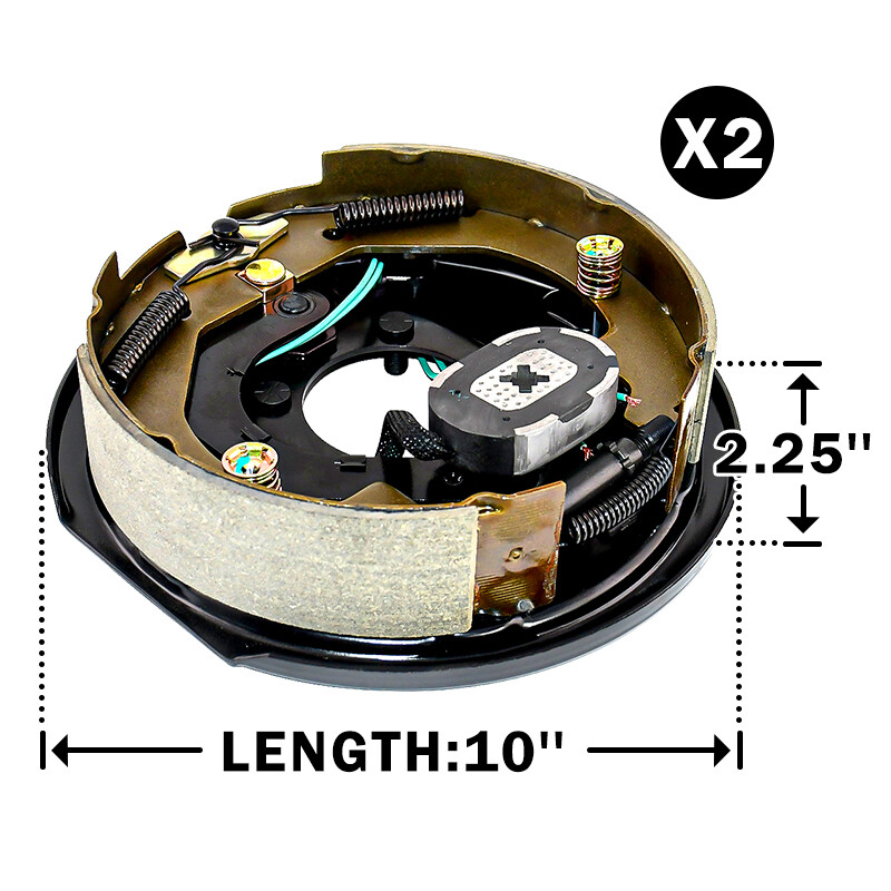 2pcs Dexter 10" x 2-1/4" Electric Trailer Brake Assembly Left Right 3500lbs axle