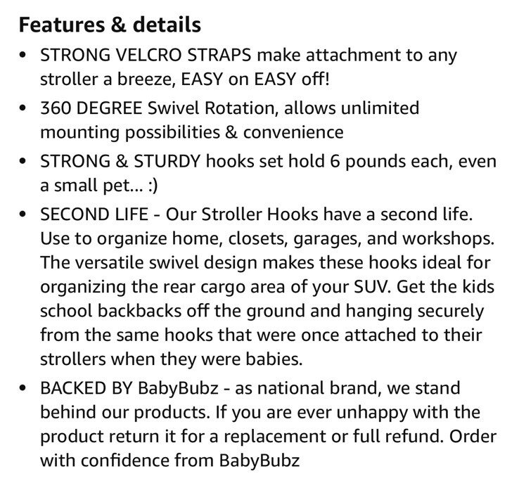 Baby Bubz Bag Holder for Strollers