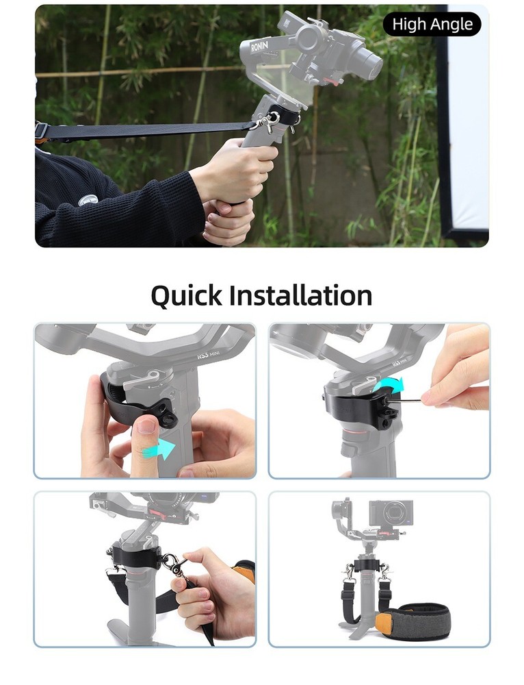 High Grade Handheld Gimbal Stabilizer Neck Shoulder Strap Dual Hook(Bulk 3 Sets)