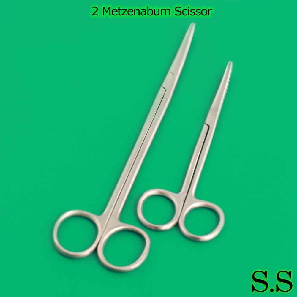2 Metzenbaum Scissors 6"+10" Curved Surgical Instruments