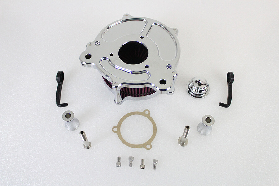Exposed Filter Air Cleaner Kit Chrome fits Harley Davidson