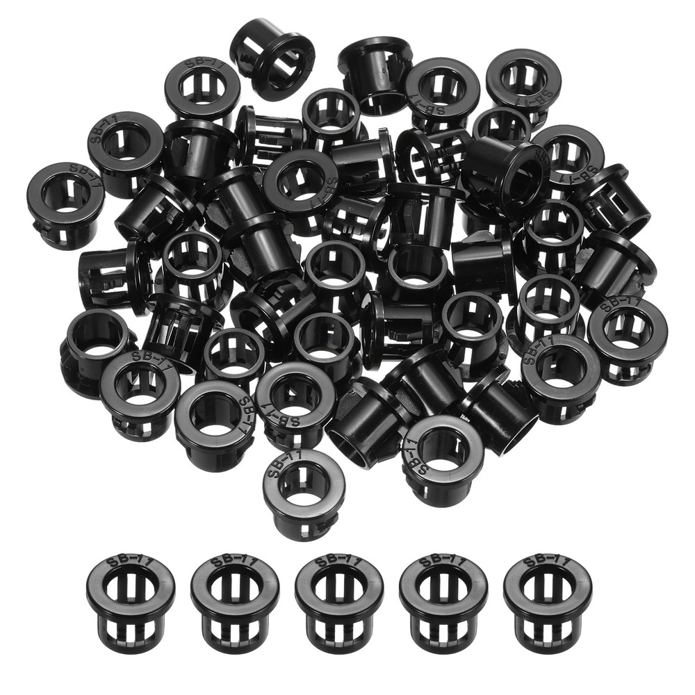 48pcs Wire Grommet, 1/2" Mounting Dia Plastic Grommets Cable Hose Snap, White