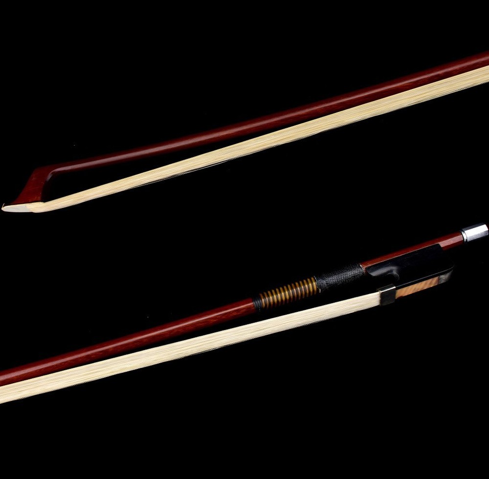 D.PECCATTE Copy Master Antique Pernambuco Cello Bow 4/4 Ebony No eye Silver 81g