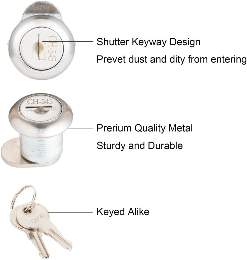 Tool Box Lock, 2 Pack Truck Lock Replacement, Locks Silver