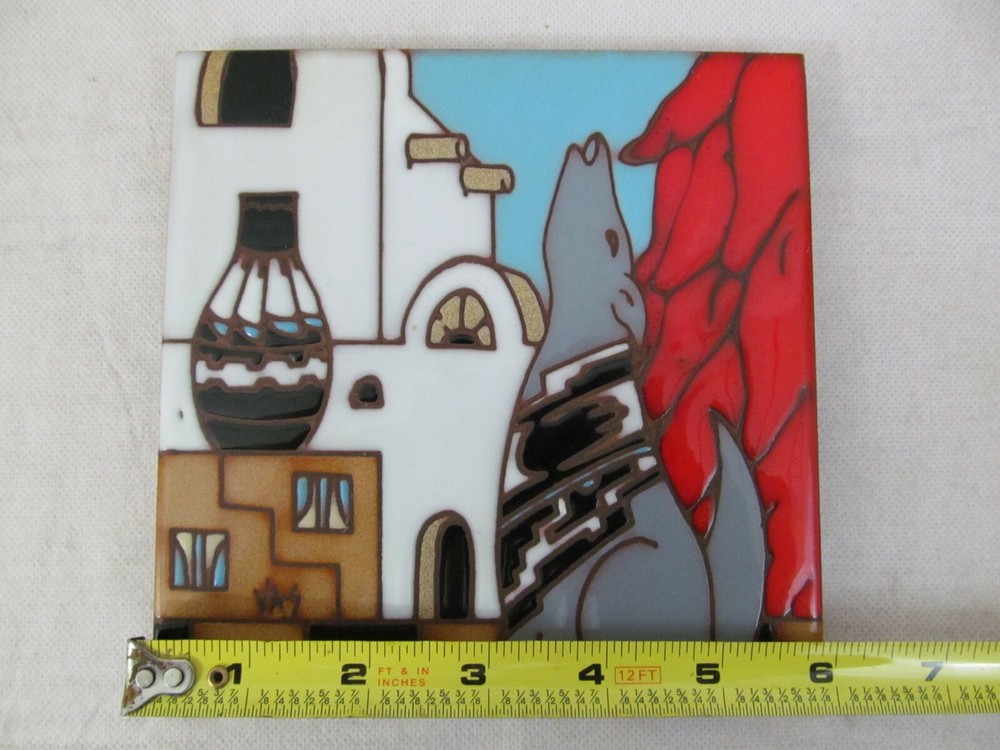 1990 Earthtones 6" Ceramic Art Tile