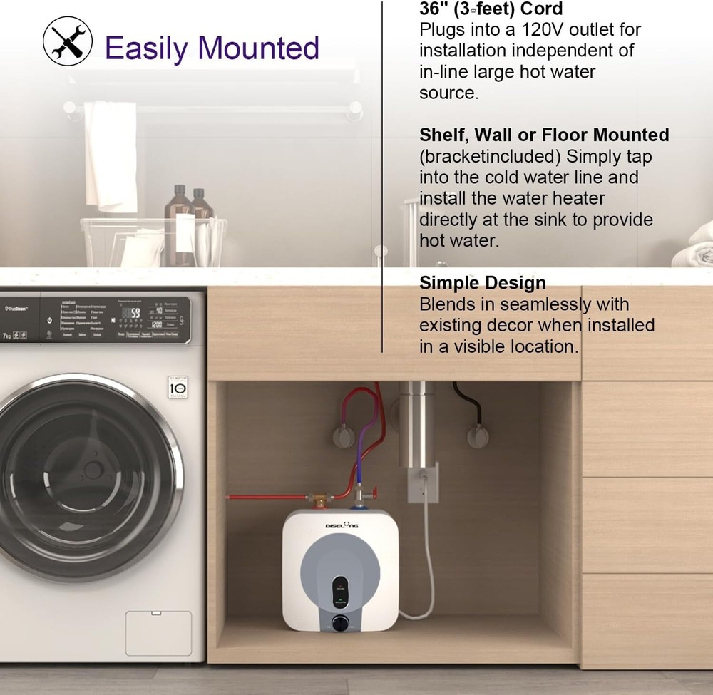 Smart Mini Electric Water Heater with 98% Efficiency - Ideal for Food Trucks