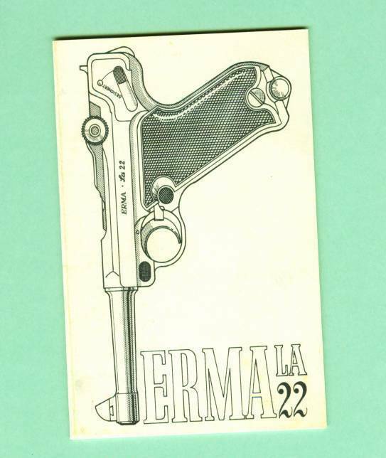 Erma LA 22 Owners Manual Reproduction