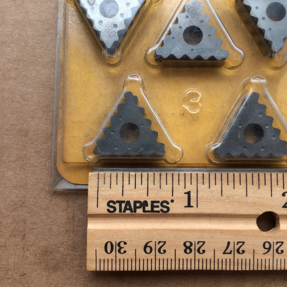 NIB TriPhase Carbide Indexable Cutters 3T50 5-Pack - NOS
