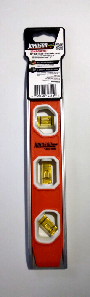 Johnson Level 10" Magnetic Big J Torpedo Level