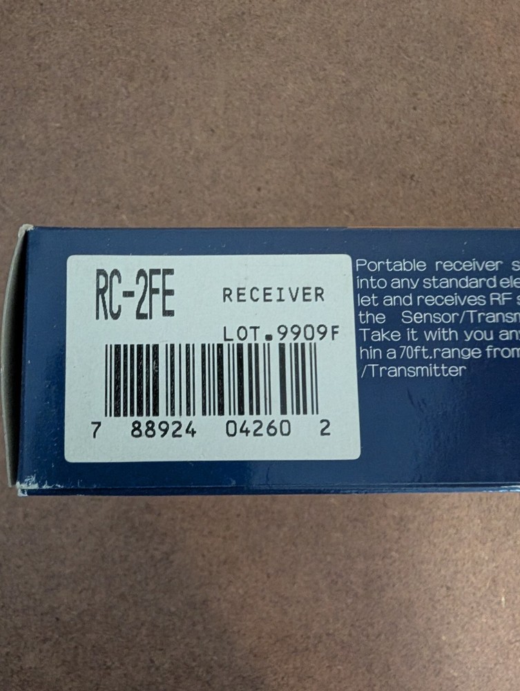 Optex Wireless Sensor~Annunciator System Receiver 70 ft Range RC-2FE NEW IN BOX