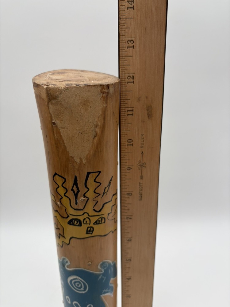 Vintage Hand Painted Bamboo 12” Rain Stick