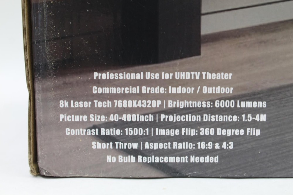 Laser Tech PT-MZ880 Laser Projector, 6000 Lumens