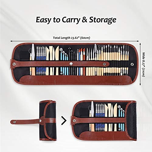 Pottery Clay Sculpting Tools 43Pcs Double Sided Ceramic Clay Carving Tool Set