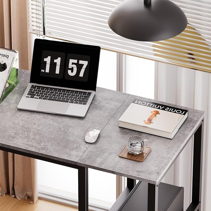 Small Computer Desk W/ Adjustable Shelves Compact Home Office Study Table New