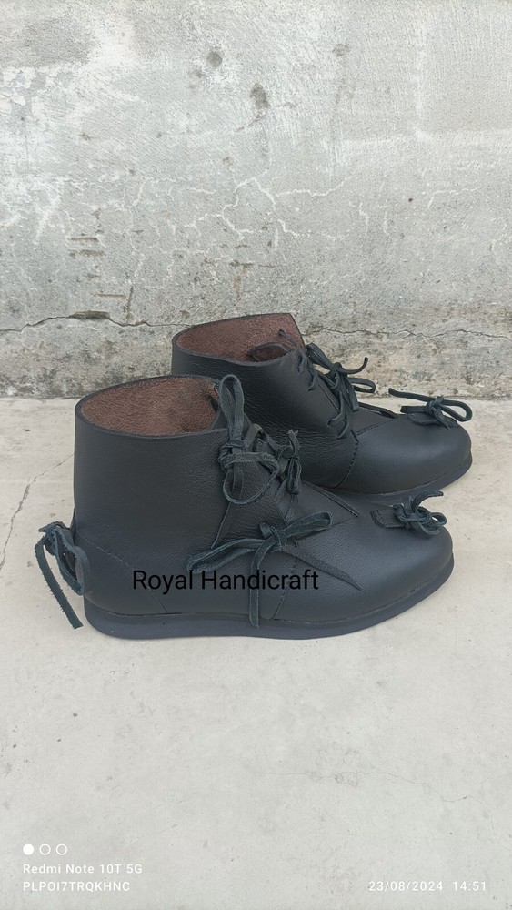 Medieval combat type 2, Medieval Battle boot, Leather boot