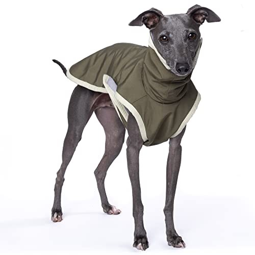 Turtleneck Jacket with Harness Opening, Fleece Lining, Medium Sage Green