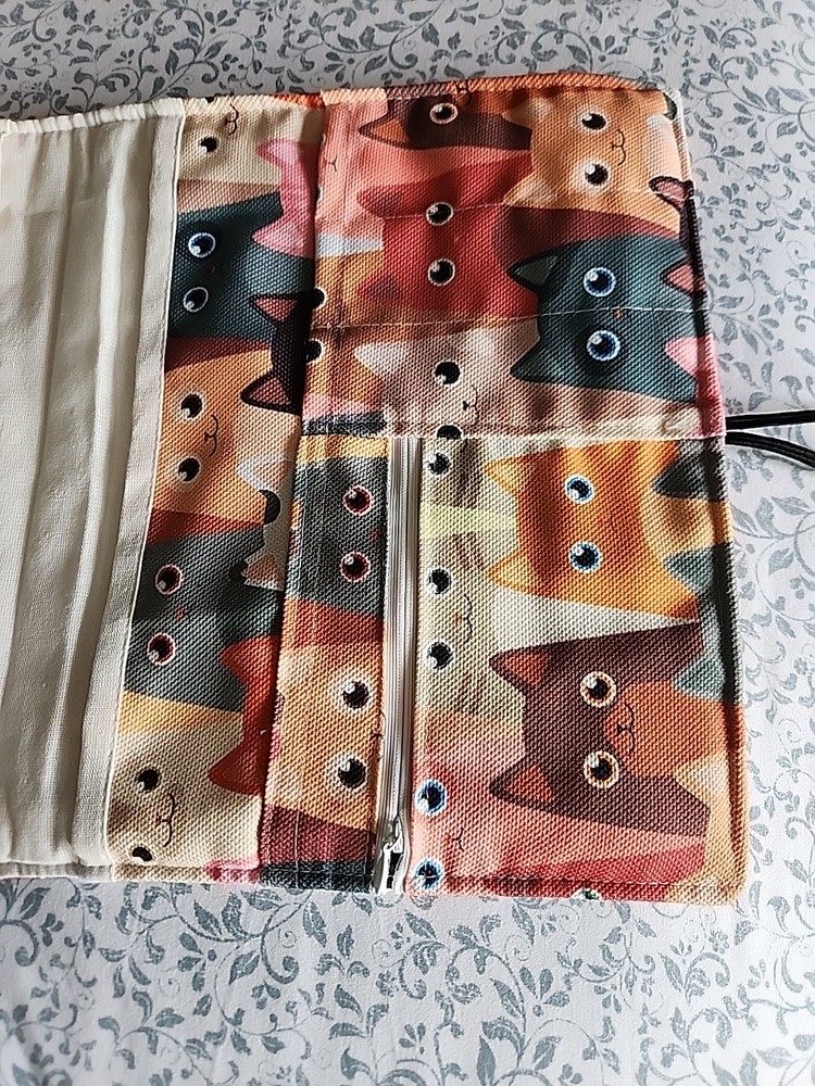 Journal/Book Sleeve-Cat Pattern w/more Pockets! Writer/Reader Gift