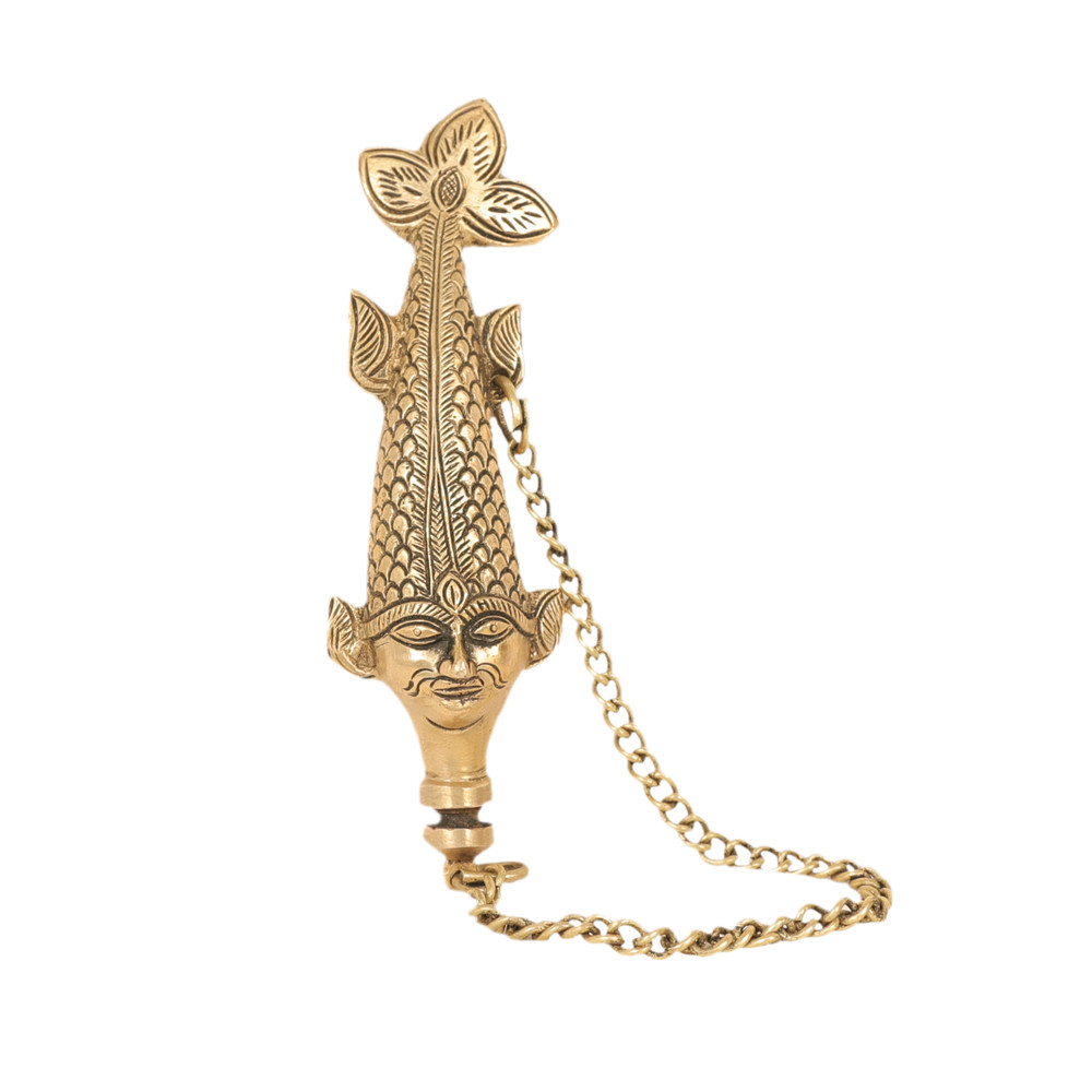 Brass Fish Surmadani – Traditional Kohl Container