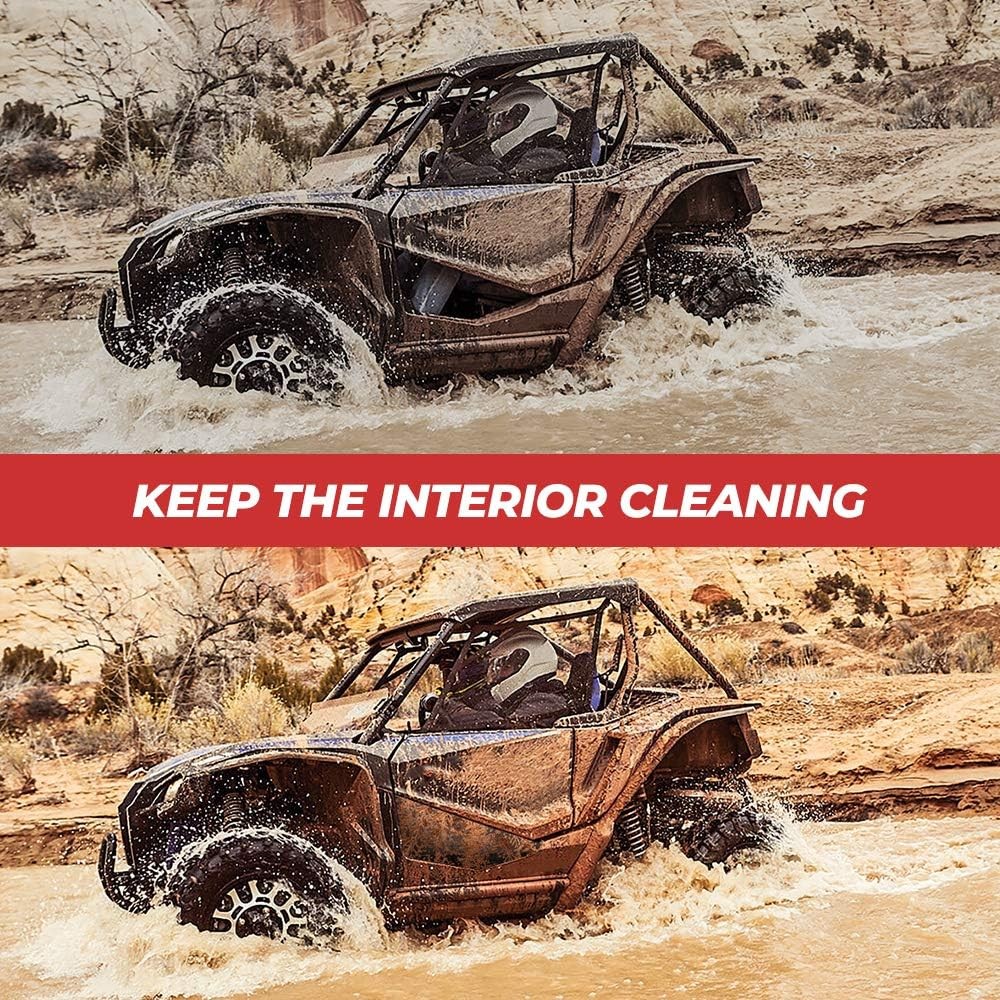 KEMIMOTO UTV Front Lower Doors, Doors with Built in Frame, Block Dust &...