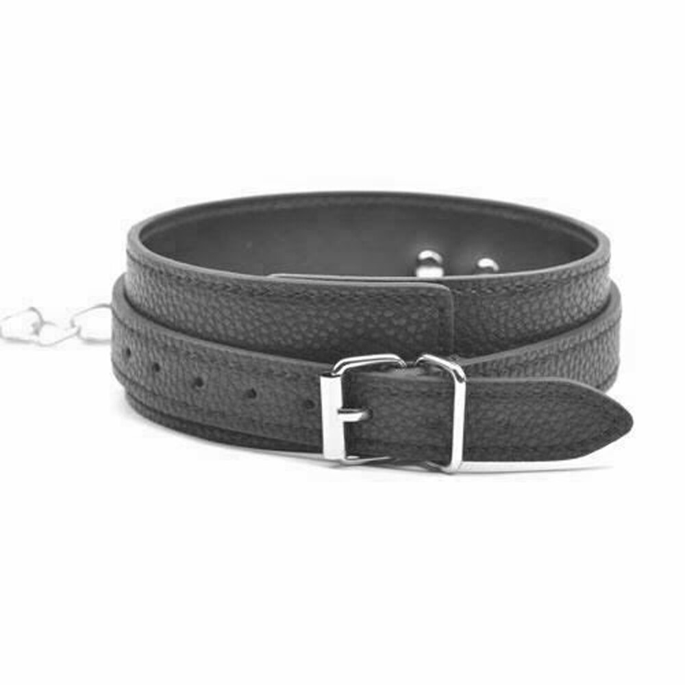 Bondage Collar & Lead/Leash Faux Leather Fully Adjustable