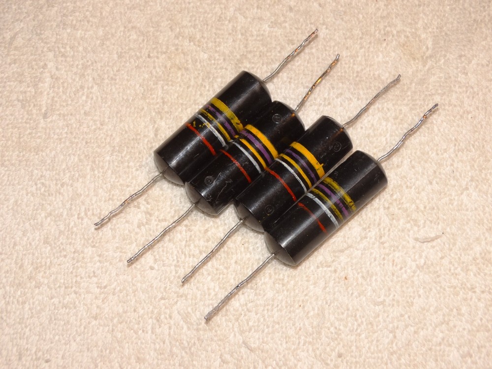 4 - Sprague Bumble Bee Capacitor Pulls .47  200v  *Vintage*10% +/- Tolerance*#8