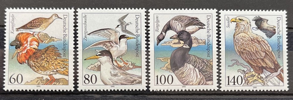Germany Stamps - Endangered seabirds _1991 - MNH.