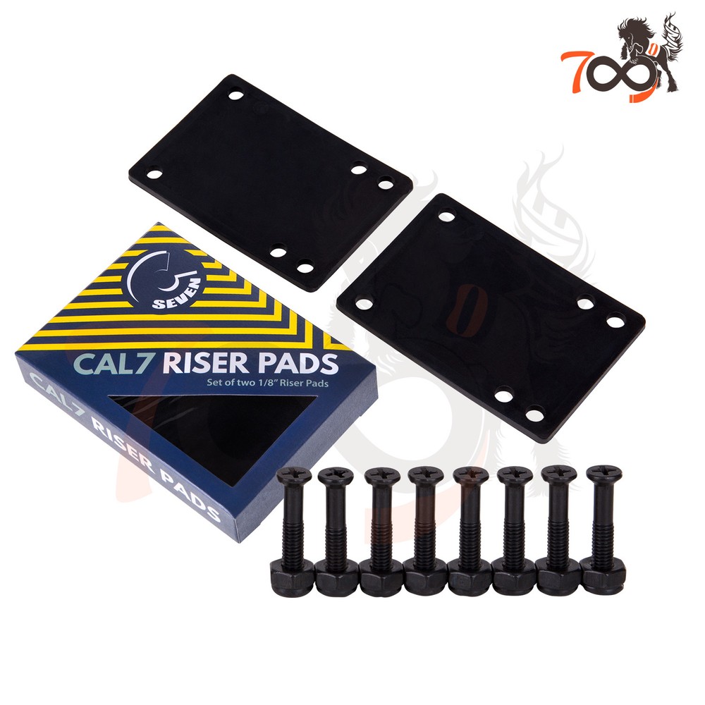 Cal 7 1" Bolts Phillips Hardware and 1/8" Riser Pads Combo