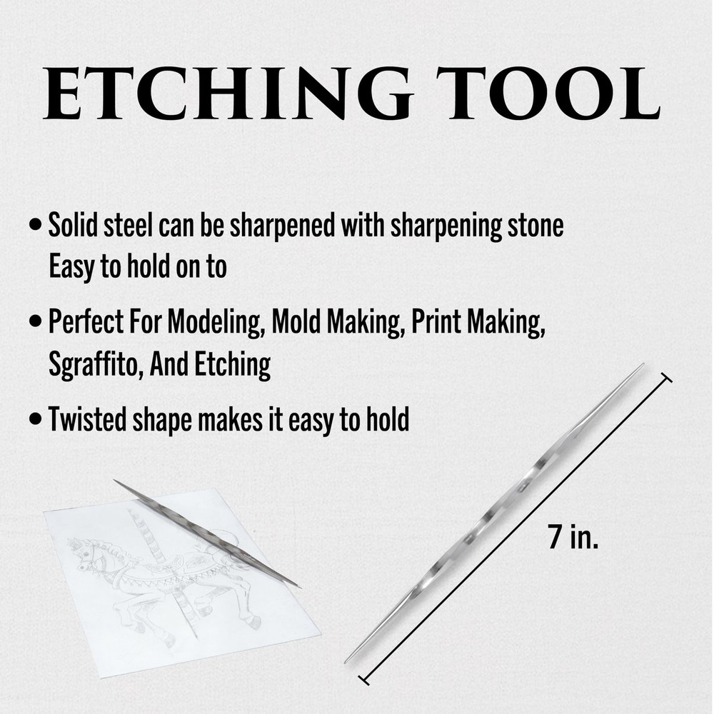 Richeson & Co. Printmaking Starter Kit - Clear Carve Etching Set, Includes Cl...